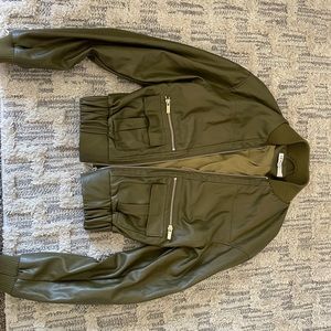 HOUSE OF LONDON - GREEN LEATHER JACKET